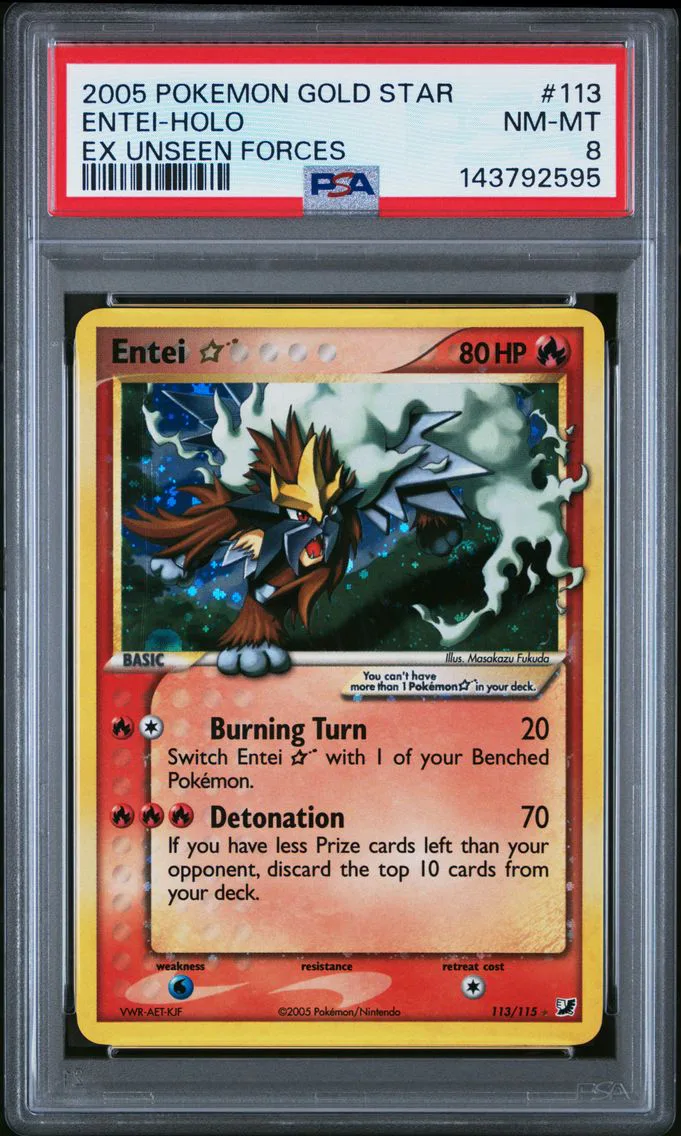2005 #113 Entei-Holo Gold Star P